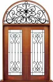 iron grille: door in frame