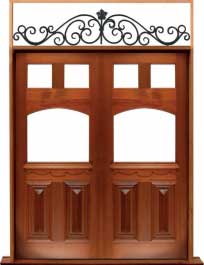 queen anne: single door +  two sidelights